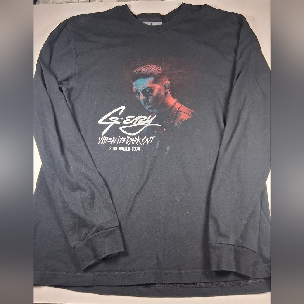 G-Eazy When It's Dark Out World Tour 2016 T-Shirt Size Large Long Sleeve Shirt